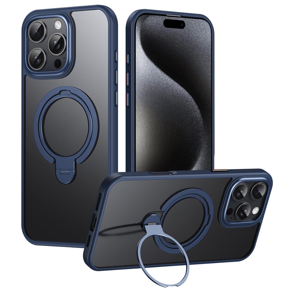 Für iPhone 16 Pro Handyhülle Ständer Matte Rückseite Kompatibel mit MagSafe