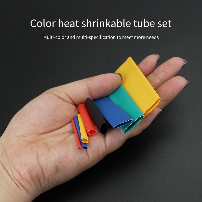 2bags 164pcs Heat-shrink Tubing Thermoresistant Tube Heat Shrink Wrapping Kit Electrical Connection Wire Cable Insulation Sleeve
