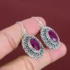 Faceted Kashmir Ruby Earring Vintage Gemstone Earrings Handmade Jewelry 925 Sterling Silver Earring Latest Design Earring Gifts For Friend