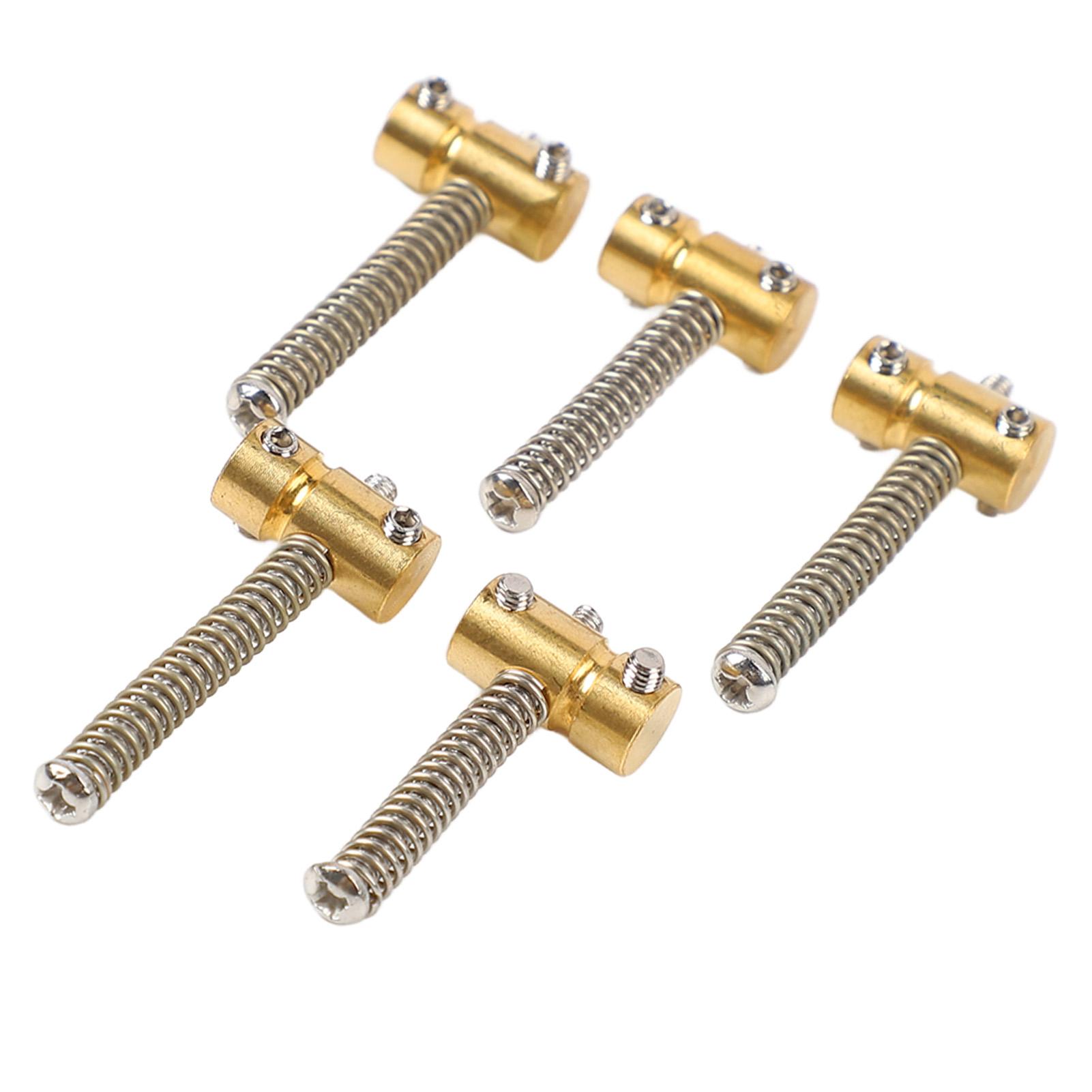 

5 Pcs Compensated Saddles Better Resonance Brass Vintage Electric Bass Bridge Saddle