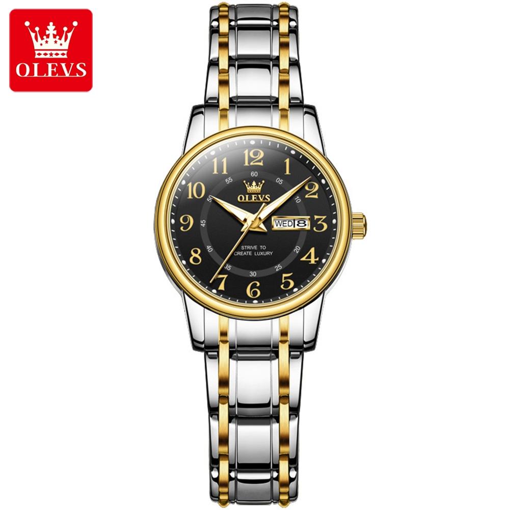 OLEVS brand watch three-dimensional dial dual calendar quartz watch waterproof women's watch women's watch 2891