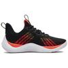 Under Armour Curry 10 ' Ferro Affila Ferro ' Tessuto Scarpe da Basket Basse Unisex Nero 3025620-001