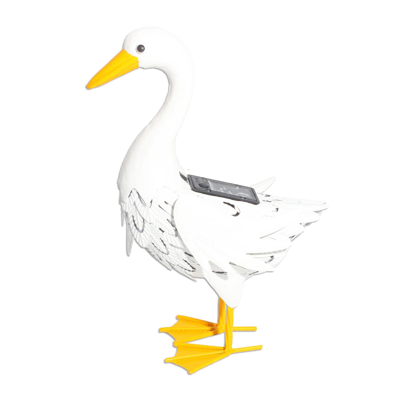 

Outdoor Solar Powered Garden Decorative Light Duck Shape Yard Lawn Sculpture with Solar Panel for Pathway Patio Lawn Decoration one size білий