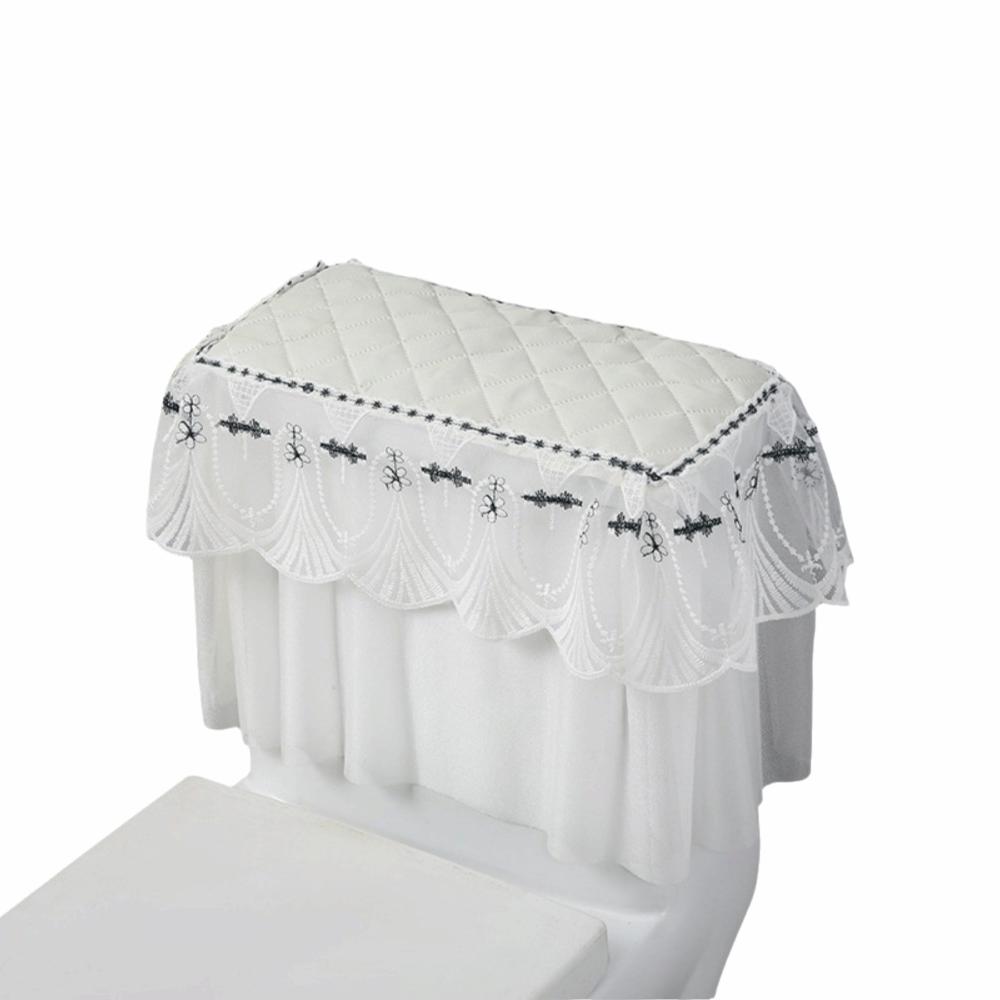 Comfortable Toilet Water Tank Cover Vintage Toilet Closestool Cover Toilet Cover Bathroom White Double layer