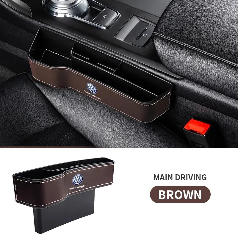 Car Crevice Storage Box Seat Gap Slit Seat Gap Slit Seat Organizer For Volkswagen CC R-Line T5 Golf T-ROC R Polo GTD Bora Arteon