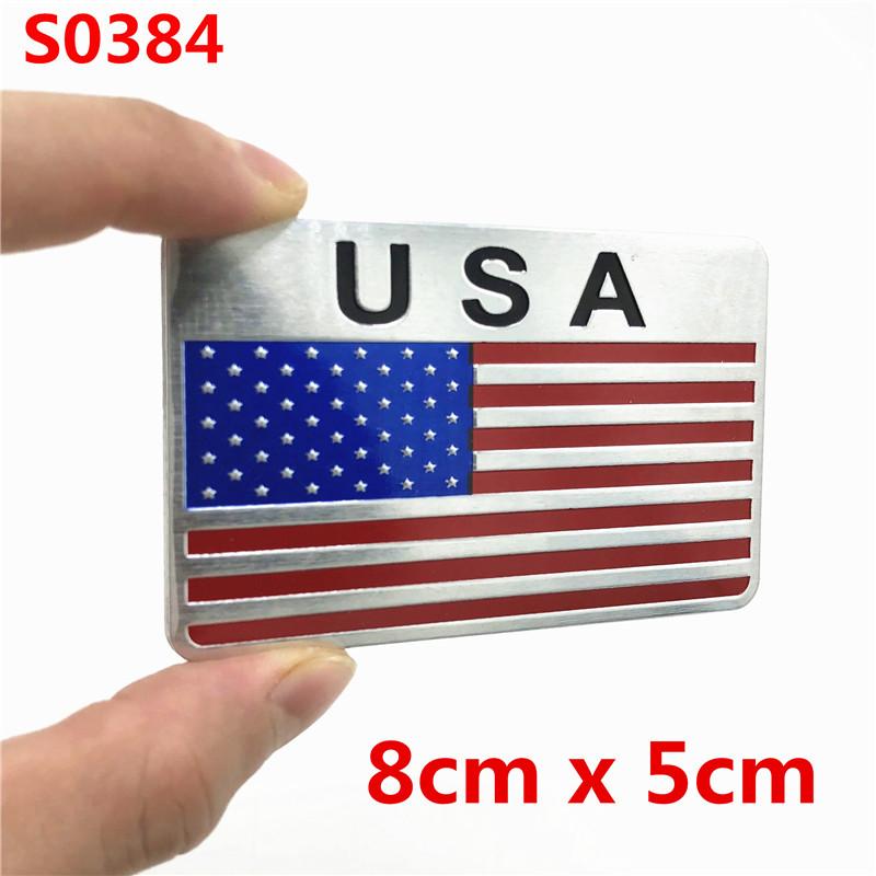1 Stück Aluminium Auto Styling Auto USA Aufkleber 3D Amerikanische Flagge Abzeichen Emblem Decal Dekoration