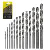 White Titanium-Plated High-Speed Steel Twist Drill Bit Set, 1.5mm-6.5mm, for Electric Drills.
