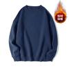 Crew neck solid color sweater chic port style velvet thickened fat mm women loose large size early autumn lazy and thin