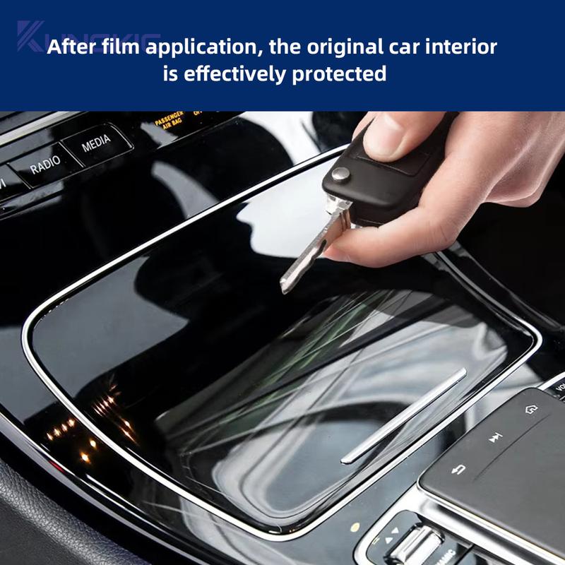 For Mercedes Benz EQE TPU Navigation Central Control Car Film Interior Accessories Steering Wheel Panel Transparent Film