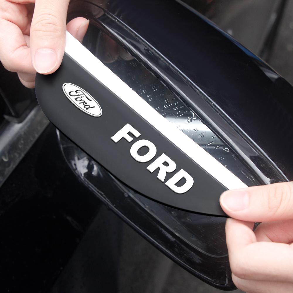 AAAMI1 For Ford F150 Explorer Ranger All Models 2pcs Car Sun Visor Shield Universal Fit Anti Glare Rain Eyebrow Sticker Rearview Mirror