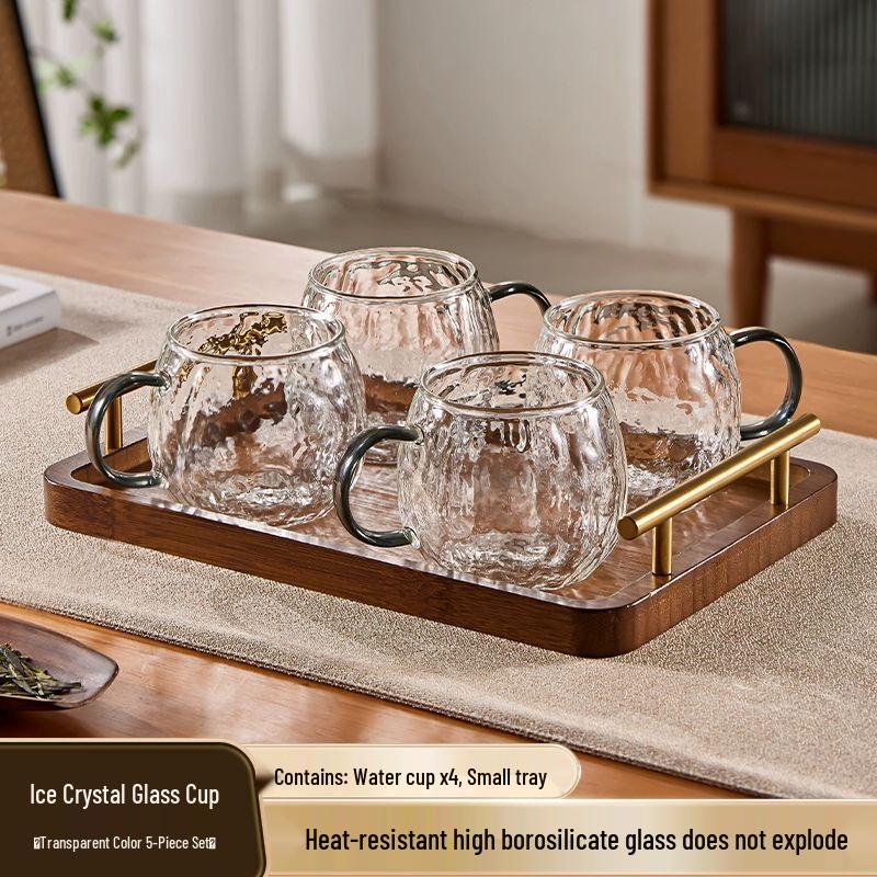 TXRMDX Elegant Glass Cup & Pitcher Set