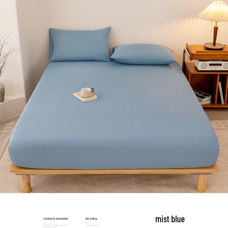 2025 Washed Flannel Solid Color Fitted Sheet: Non-Slip All-Inclusive Mattress Protector Bedspread
