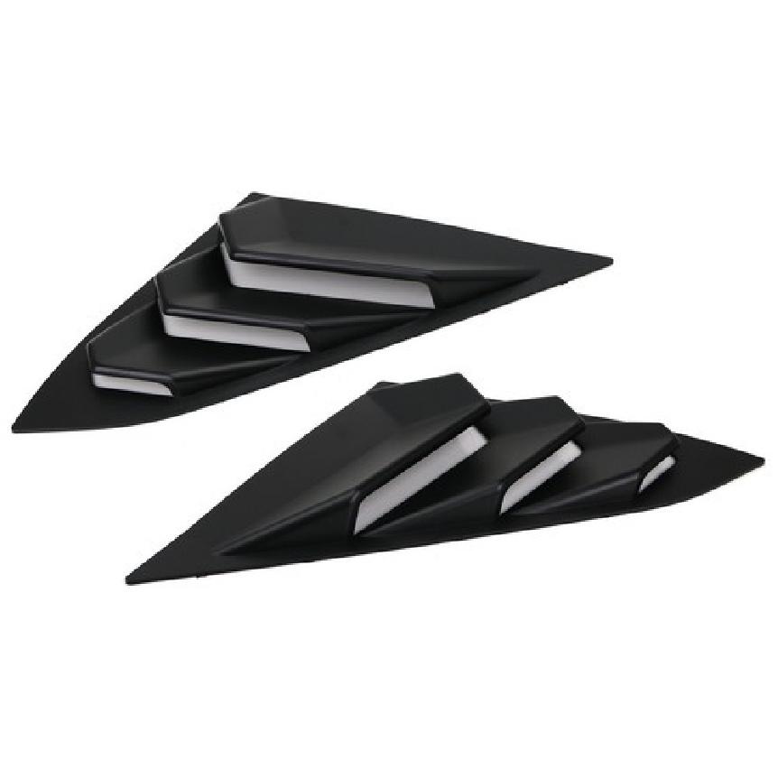 Black Racing Style Rear Side Window Scoop Air Vent/Louver For 16-21 Civic Sedan