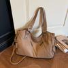 Faux Leather Tote Bag for Women Fashion Shoulder Handbag with Zipper Pockets and Adjustable Strap