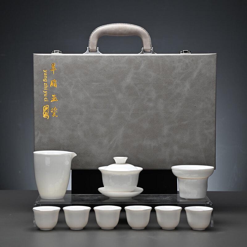 RuHan Business Gold-Painted Ceramic Tea Set with Yangzhong Cups
