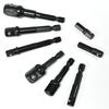 Texture1 Set 1 4 Drive Impact Socket Adapter Reducer Square Socket Drill Bit Bar Adapter Durable Steel for Garage Mechanics