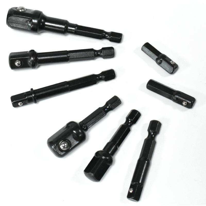 Texture1 Set 1 4 Drive Impact Socket Adapter Reducer Square Socket Drill Bit Bar Adapter Durable Steel for Garage Mechanics