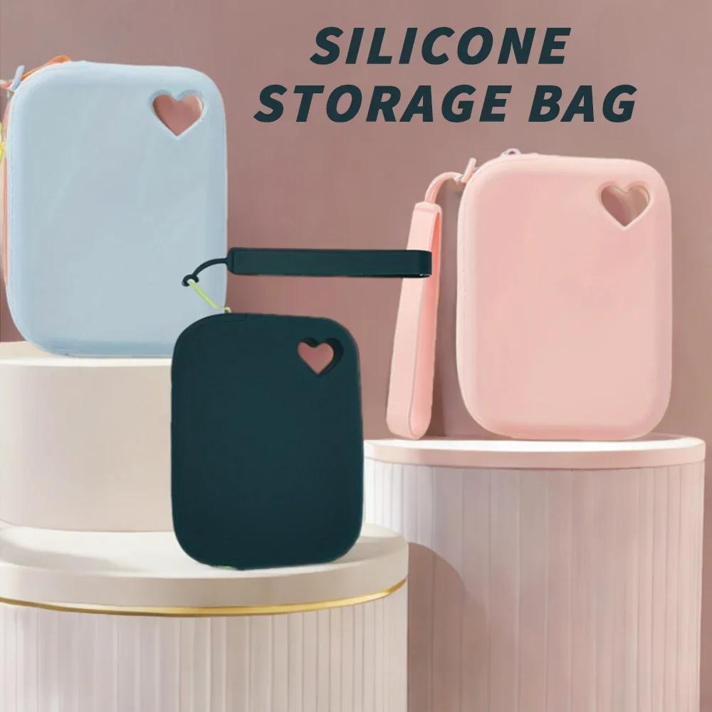 1 bucă geantă din silicon pentru gustări pentru animale de companie Geantă portabilă de călătorie pentru antrenament pentru animale de companie. Accesorii pentru animale de companie