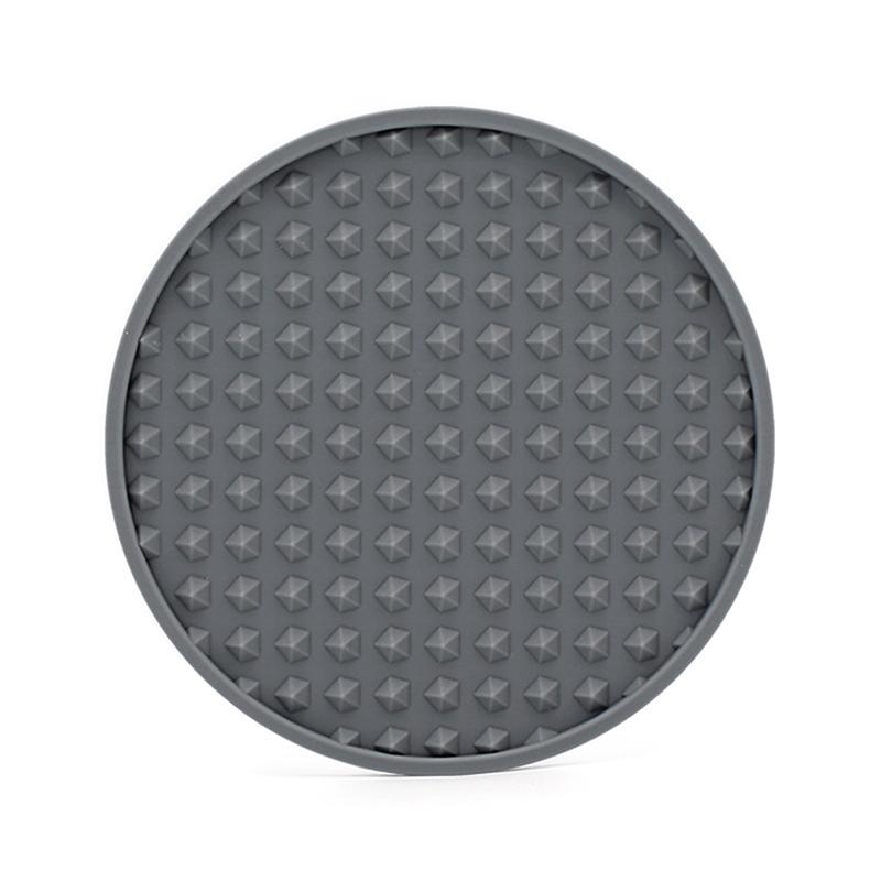 

Round Coaster Cup Mats Coffee Drinks Silicone Cup Holder Thickened Non-Slip Heat Thickened Pads Kitchen Table Accessories серый