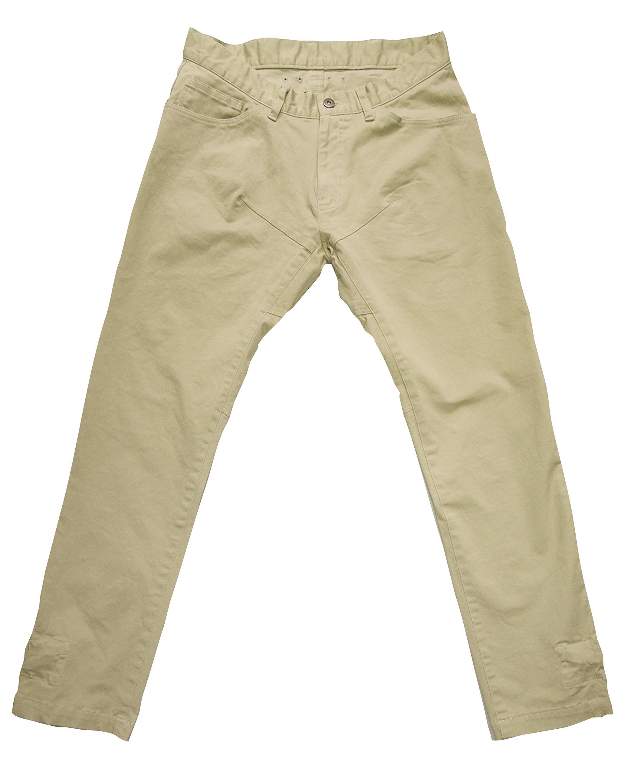 

rin project Stretch Cycling Long Pants with Hem Stopper and Saddle Size S Patch, 3001, Beige,