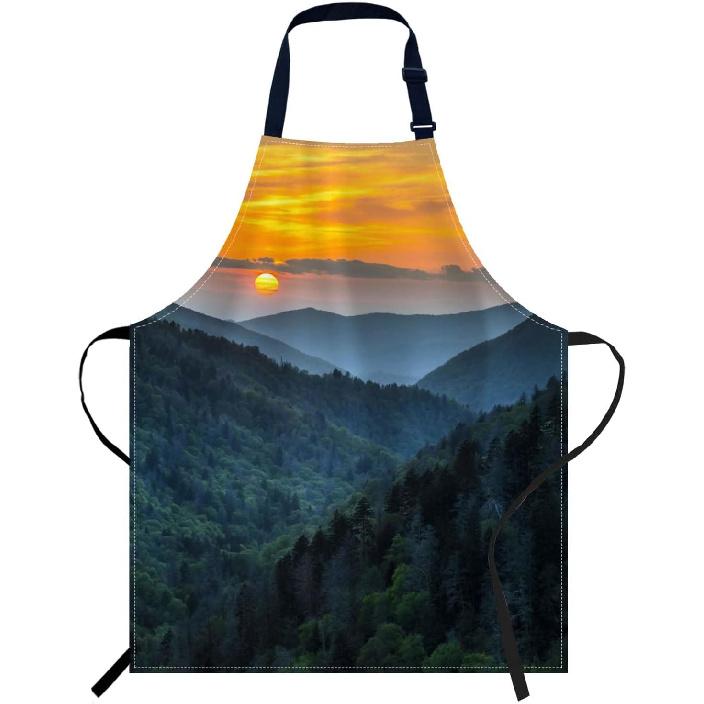 oFloral Dog Paws and Bones Pattern Apron Adjustable Bib Chef Aprons Cooking Apron Unisex Women Men Aprons Perfect for Home Kitchen, Baking,