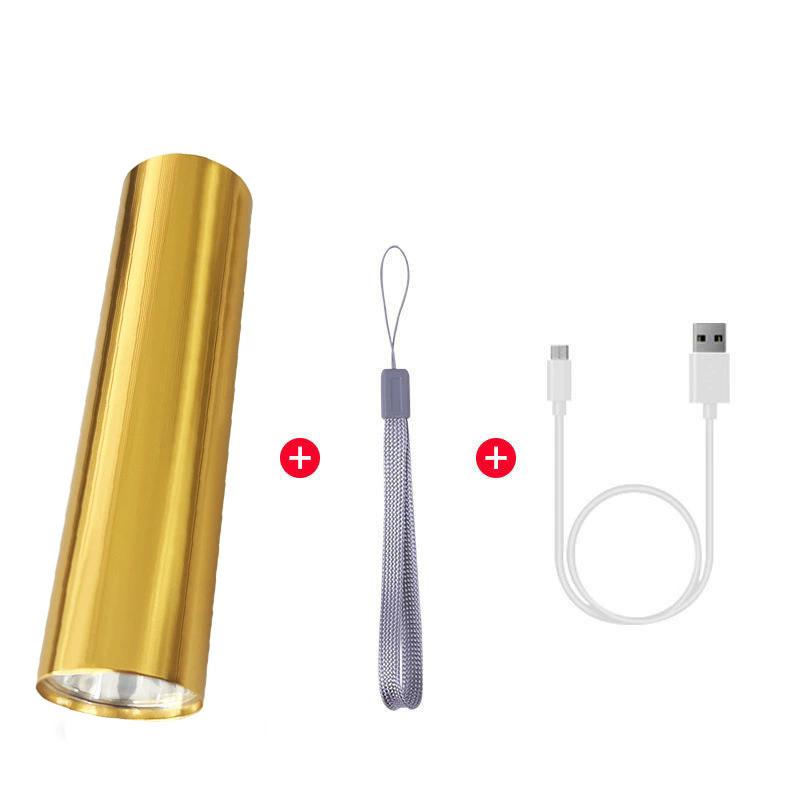 Mini Telescopic Zoom Flashlight 3 Light Mode Torch USB Rechargable Waterproof Powerful Flashlights Outdoor Portable Torch Lamp
