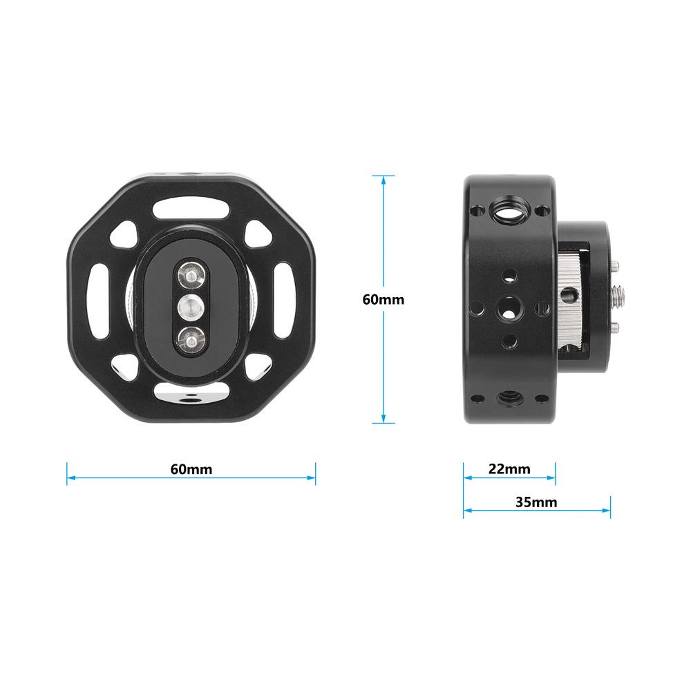 HDRIG Round Aluminum Camera Cage Side Handle with 1/4 Screws & 3/8 Positioning Hole