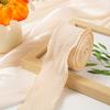 1Pc Lace Pleated Ribbon DIY Cake Bouquet Flowers Fishtail Yarn Packaging Linen Wavy Lace Ribbon