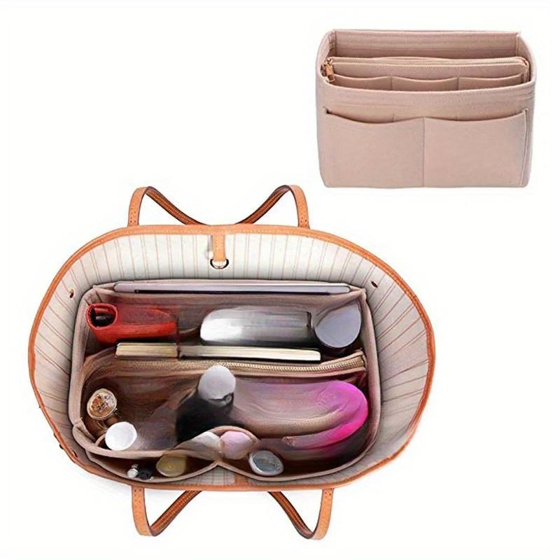 Make-up Organizer Filz-Einsatztasche für Handtasche Reise Innentasche Tragbare Kosmetiktaschen Passen für verschiedene Markenhandtaschen