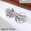 18K Gold Stainless Steel Geometric Earrings: Fashionable, Versatile, Luxury Studs for Women