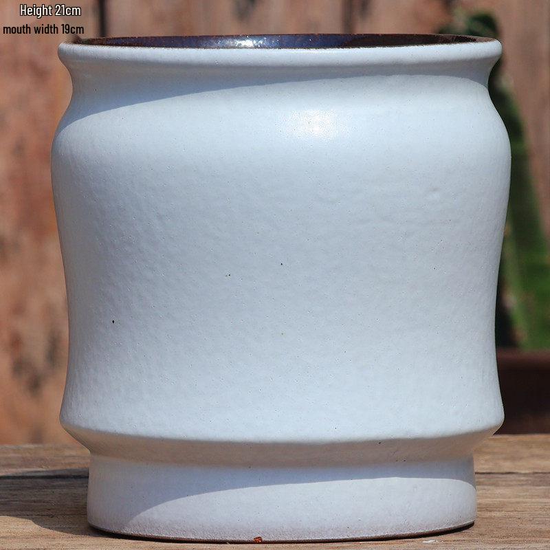 Stor Keramikkruka för Heminredning: Grov keramik för spindelväxt, gullranka, suckulenter och paradisfågelblomma. Perfekt för gröna växter och blommor.