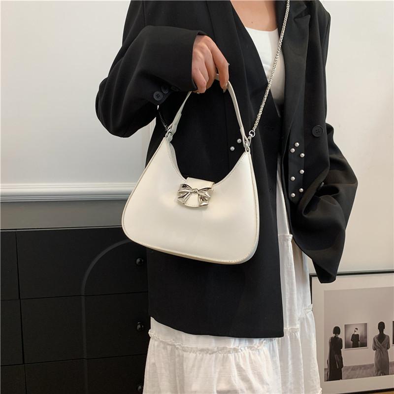 Chic Minimalist Women's Pu Handbag Elegant Spring Edition Ins Style Shoulder Bag