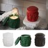 Silicone Storage Jar Mold with Lid Angel Statue Candle Holder Mould Set for Resin Cement Concrete and Plaster Craft Home