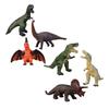 A Set Of 6pcs Soft Plastic Dinosaur Toy Set Figurines