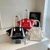Zippered Female Nylon Shoulder Bag  Solid Color Bag  Versatile  High Quality  Soft  Beauty Fashion