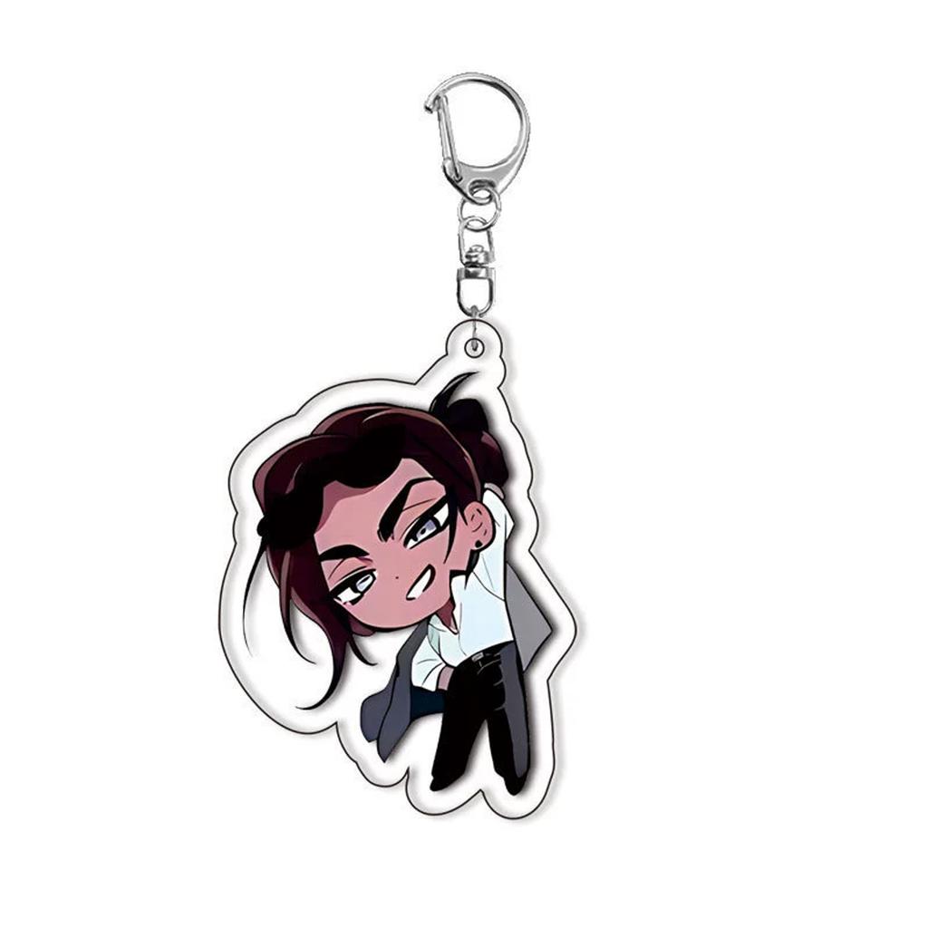 Acrylic Keychain Cartoon Character Shaped Pendant for Bags Accessories Anime Inspired Design Lightweight Durable Material