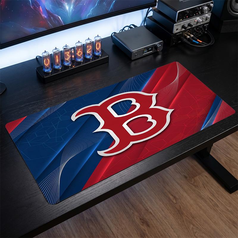 Boston Red Sox Pattern Mousepad Anti?Slip Rubber Desk Pad For Gaming Working Desktop Decoration