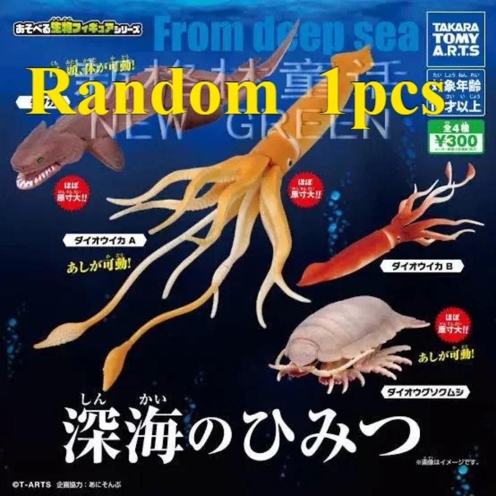 Genuine T-ARTS The Secrets of The Deep Sea Marine Life Sperm Whale Battles Giant Squid Capsule Toys Ornament