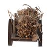 Dollhouse Decoration Wooden Firewood Cart Outdoor Garden Country Miniature Scene Doll House