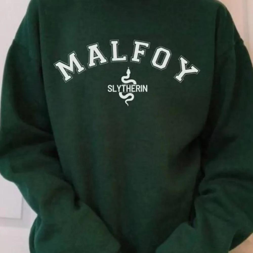 

Malfoy Sweater House Dark College Style Ladies Round Neck Long-sleeved Pullover Sweater Autumn and Winter Hoodie S