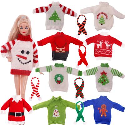 25 Doll Sweater For Elf Doll Red Boy On The Shelf For Babi 11.8inch(30cm) Doll Clothes Dress Accessories Christmas Gift