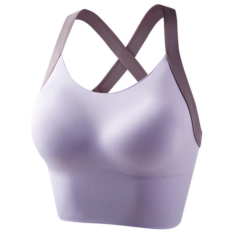 Women's High-Impact Shockproof Sports Bra with Strappy Back