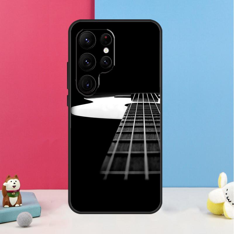 Vintage Music Guitars Case For Samsung Galaxy S23 Ultra S24 S22 Note 20 10 Plus S8 S9 S10 S21 S20 FE Back Cover