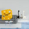 Nordic Minimalist Cheese Clock Desk Quiet Acrylic Wall Hanging Decor Giraffe Figurines