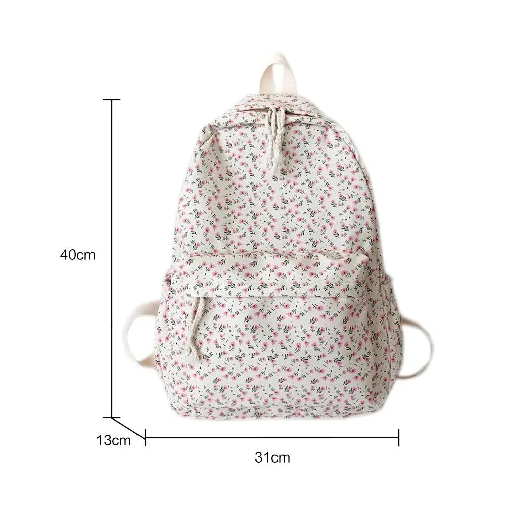 

Korean Student School Backpack Floral White School Bags For Teenage Girls Cute Women S Backpack Brand Book Bag Nylon Rucksack цветочный