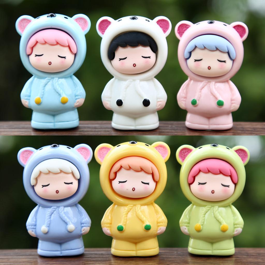 Creative Cartoon Girl Sweater Doll With Resin Material For Kids And Bedroom Decor