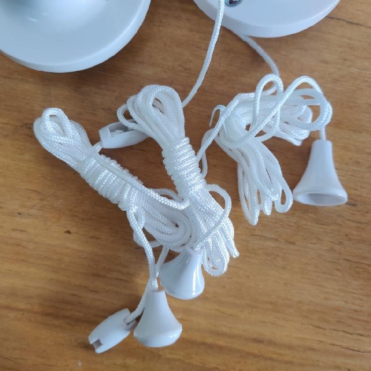 10Pcs 1.5m Light Switches Pull Rope Bathroom Light Pull Cord String with Connector for Ceiling Switches Bathroom Light