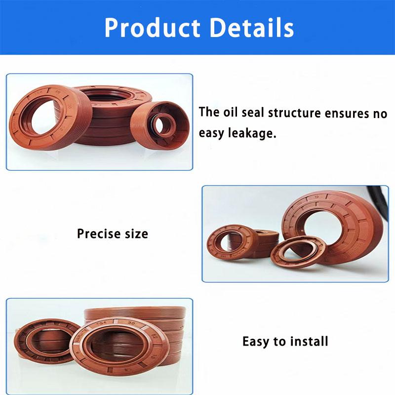 TC40/42/45FKM Skeleton Oil Seal Double Lip Spring High Temp Wear Resistant