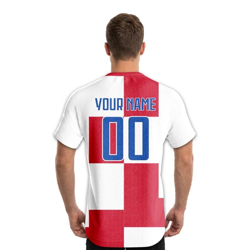 Kroatien Fußballtrikot Benutzerdefiniertes Fußballhemd mit personalisiertem Namen Nummer Fußballmannschaftstrikot für Männer Frauen Kinder