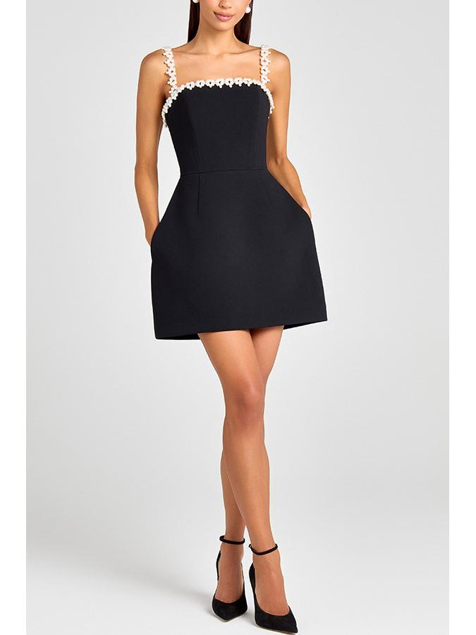 2025 Sommer Sexy Perlen-Träger-Minikleid für Damen - Einfarbig, Europäischer & Amerikanischer Stil